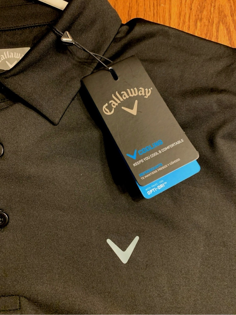 Callaway Men’s Black Performance Polo with Light Gray Logo